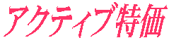 アクティブ特価